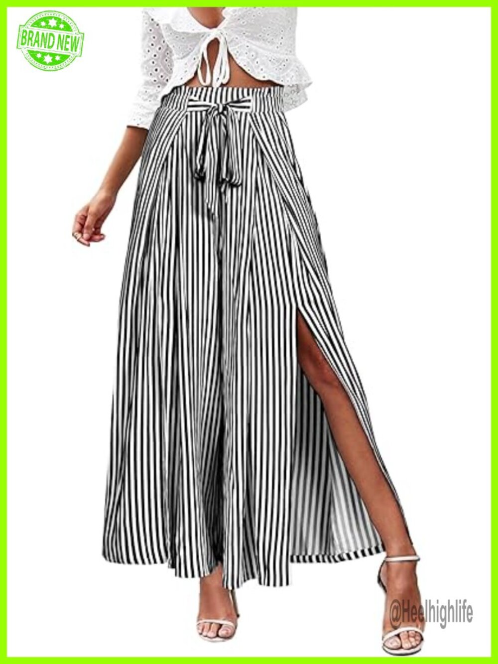 Wide Leg Palazzo Pants with Pockets High Waist Flowy Beach Pants